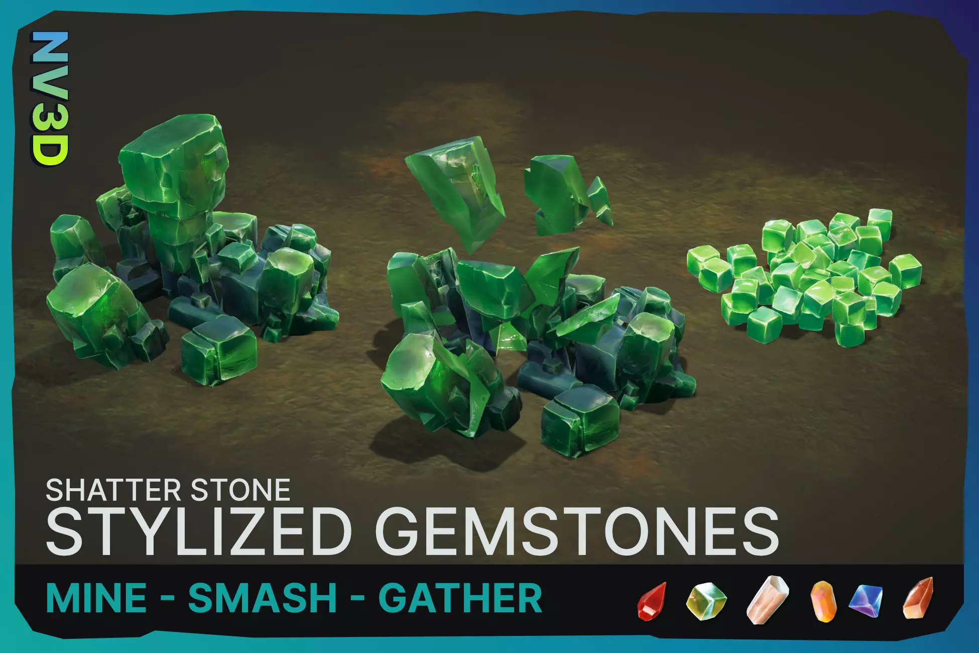 Shatter Stone - Stylized Gemstones